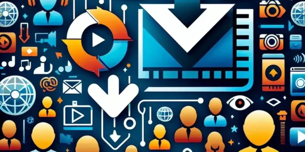 "FBビデオダウンロードガイドのスクリーンショット - Facebook動画を簡単にダウンロードする方法を説明するビジュアル"