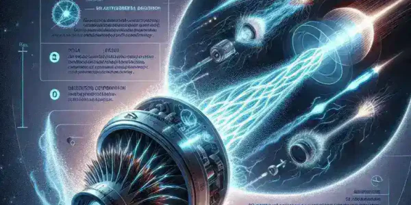 "プラズマビームの挙動解析による宇宙ロケット用電動スラスターの性能向上に関する画像 – 高精度なテストセッティングとデータ収集装置が特徴"