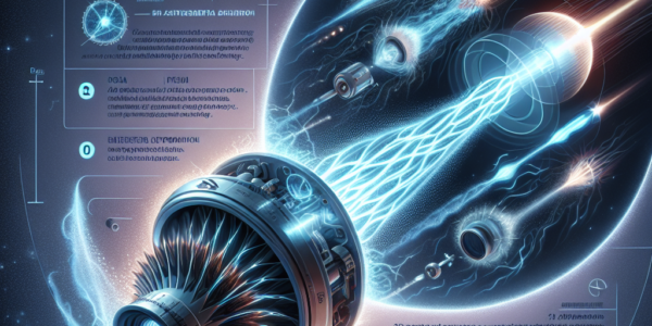 "プラズマビームの挙動解析による宇宙ロケット用電動スラスターの性能向上に関する画像 – 高精度なテストセッティングとデータ収集装置が特徴"